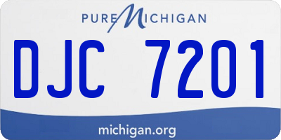 MI license plate DJC7201