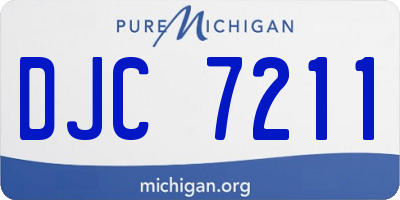 MI license plate DJC7211