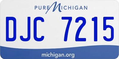 MI license plate DJC7215