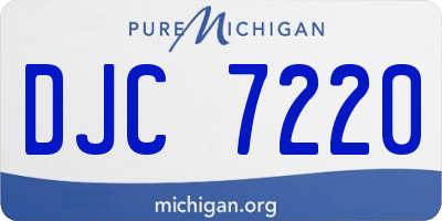 MI license plate DJC7220