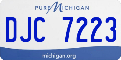 MI license plate DJC7223
