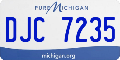 MI license plate DJC7235