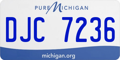 MI license plate DJC7236