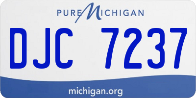 MI license plate DJC7237