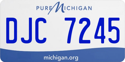 MI license plate DJC7245