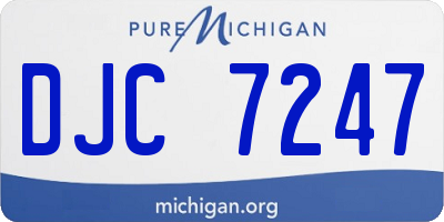MI license plate DJC7247