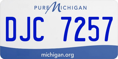 MI license plate DJC7257