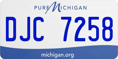 MI license plate DJC7258