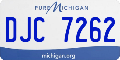 MI license plate DJC7262