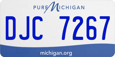 MI license plate DJC7267