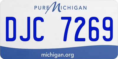 MI license plate DJC7269