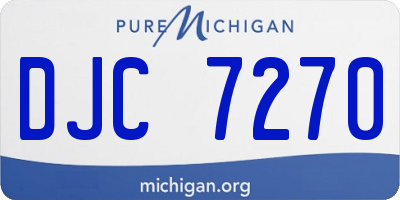 MI license plate DJC7270
