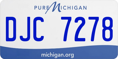 MI license plate DJC7278
