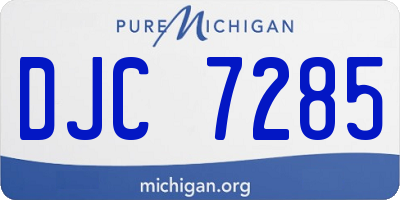 MI license plate DJC7285