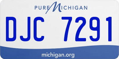 MI license plate DJC7291