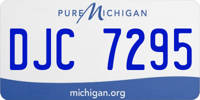 MI license plate DJC7295