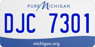 MI license plate DJC7301