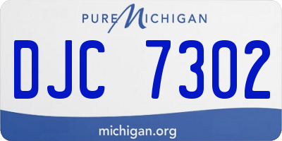MI license plate DJC7302