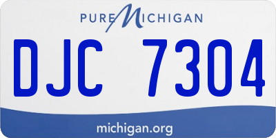 MI license plate DJC7304