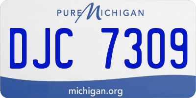MI license plate DJC7309