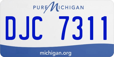 MI license plate DJC7311