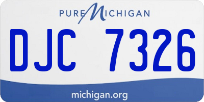 MI license plate DJC7326