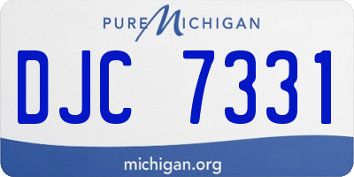 MI license plate DJC7331