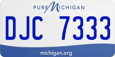 MI license plate DJC7333
