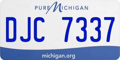 MI license plate DJC7337