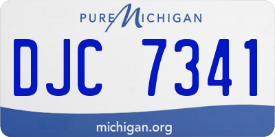 MI license plate DJC7341