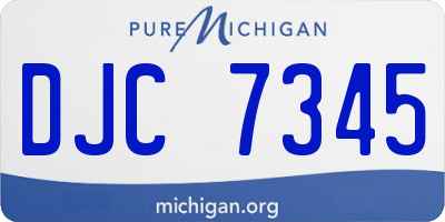 MI license plate DJC7345