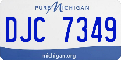 MI license plate DJC7349