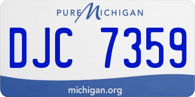 MI license plate DJC7359
