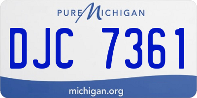MI license plate DJC7361