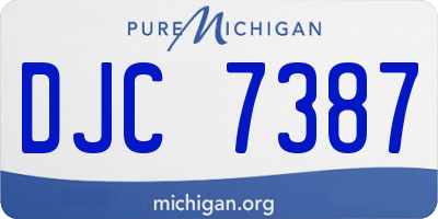 MI license plate DJC7387