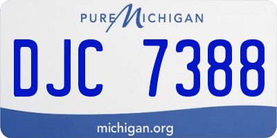 MI license plate DJC7388
