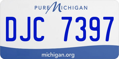 MI license plate DJC7397