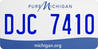 MI license plate DJC7410