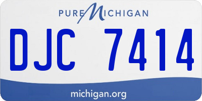 MI license plate DJC7414