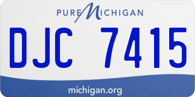 MI license plate DJC7415
