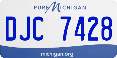 MI license plate DJC7428