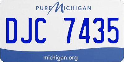 MI license plate DJC7435