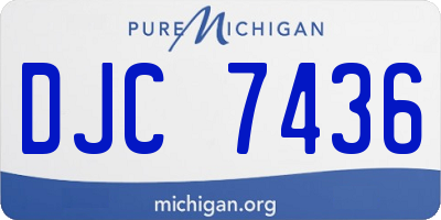 MI license plate DJC7436