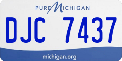 MI license plate DJC7437
