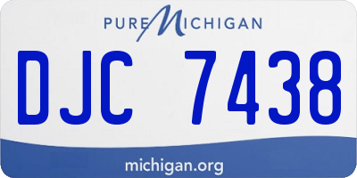 MI license plate DJC7438