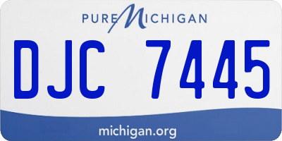 MI license plate DJC7445