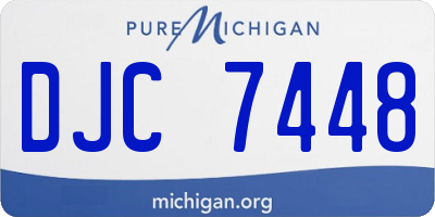 MI license plate DJC7448