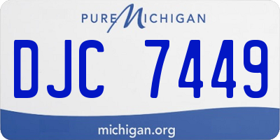MI license plate DJC7449
