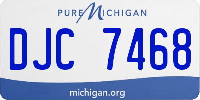 MI license plate DJC7468