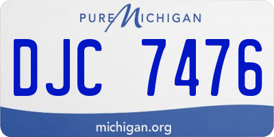 MI license plate DJC7476